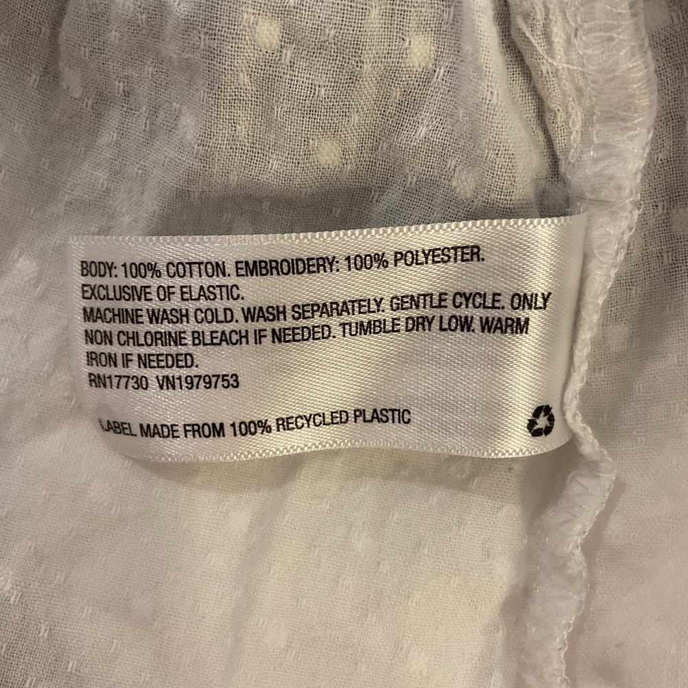 Universal Thread White Eyelet Peasant Blouse Xs R… - image 7